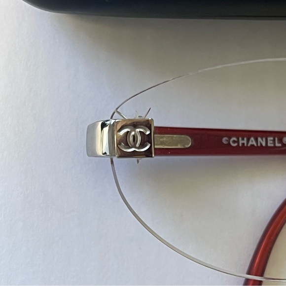 CHANEL Glasses Eyeglass Frames Coco Mark Rimless 2027 c 147 54 18 130 w/ Case - Picture 5 of 16